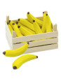 Owoce do zabawy Zabawa w sklep - kosz z bananami drewniana skrzynka z owocami - 10 elementów zabawka dla dzieci