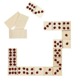 Domino   dla dzieci - biedronki, pomoce Montessori ,Zabawki drewniane , zabawka dla 3 latka