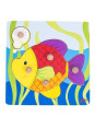 Zabawki drewniane   Puzzle z uchwytami, rybka, zabawka montessori goki - drewniane puzzle do układania, zabawka dla rocznego dz