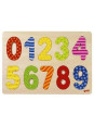  Puzzle drewniane dla dzieci, cyferki nauka liczenia, pomoce montessori goki - drewniane puzzle edukacyjne, zabawka dla 2 latka