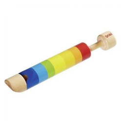 Kolorowy flet dla dzieci, pomoce montessori goki - drewniana zabawka muzyczna, zabawka dla 3 latka, Zabawka drewniana