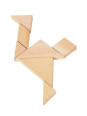 Układanka tangram, gra logiczna,  zabawka montessori goki - drewniane klocki do układania, zabawka dla 6 latka