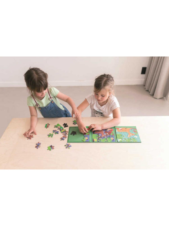 Scratch, Puzzle magnetyczne - książka podróżna W ogrodzie 2 obrazki 40 elem.