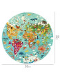 BOPPI, Puzzle okrągłe 58 cm - Mapa świata 150 elem.