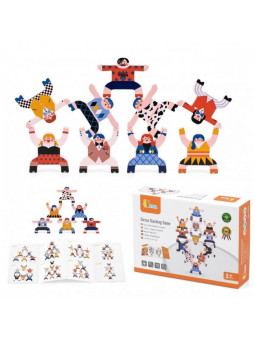 VIGA Gra Zręcznościowa Balansujące Ludziki Cyrk Układanka 12 elementów