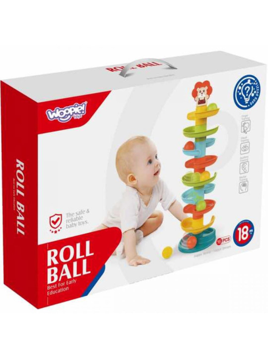 WOOPIE Kulodrom Tor Kulkowy Zestaw Spirala + 6 Kulek