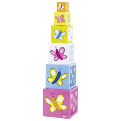 Zabawka drewniana Sorter dla dzieci- kolorowe kostki, zabawka montessori goki - zabawka sorter, zabawka dla rocznego dziecka