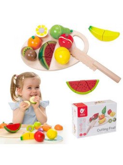 CLASSIC WORLD Drewniany Zestaw Do Krojenia Owoców na Rzepy