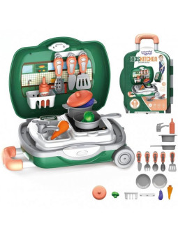 WOOPIE Przenośny Zestaw Małego Kucharza 2w1 Walizka 20 el.