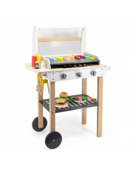 VIGA Duży Drewniany Grill dla Dzieci + 47  Akcesoriów