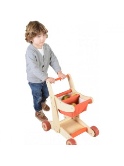 Drewniany Wózek Sklepowy Na Zakupy Masterkidz