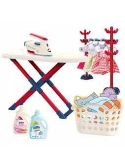 WOOPIE Zestaw XXL Deska do Prasowania z Żelazkiem Wieszakiem Koszem na Prani i Ubraniami 14 el.