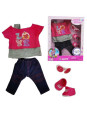 WOOPIE Modne Ubranko dla Lalki LOVE Okulary Buciki 43-46 cm WOOPIE Modne Ubranko dla Lalki LOVE Okulary Buciki 43-46 cm