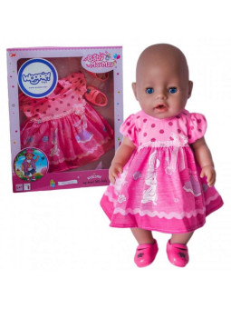 WOOPIE Ubranko dla Lalki Różowa Sukienka Króliczek 43-46 cm