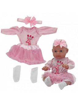 WOOPIE Ubranko dla Lalki Zestaw Księżniczki Suknia Opaska 43-46 cm