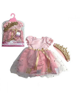 WOOPIE Ubranko dla Lalki Zestaw Królewny Suknia + Korona 43-46 cm