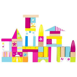 Zabawka dla dzieci Klocki drewniane  dla dzieci goki - drewniana zabawka, klocki do układania, zabawka dla 3 latka