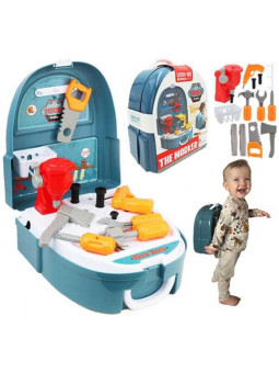 WOOPIE Zestaw Małego Majsterkowicza Warsztat w Plecaku 18 el.