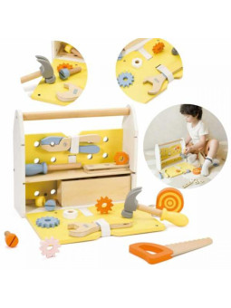 CLASSIC WORLD Drewniany Zestaw Narzędzi Skrzynka 15 el.