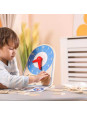 VIGA Drewniany Zegar Nauka Zegara  Czasu Montessori VIGA Drewniany Zegar Nauka Zegara  Czasu Montessori