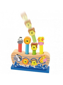 VIGA Drewniane Skaczące Zwierzątka Arka Noego