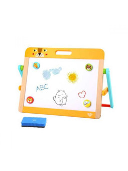 TOOKY TOY Tablica Edukacyjna 2w1 Magnetyczna Kredowa dla Dzieci Magnesy Gąbka 6 el.