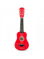 Viga Drewniana gitara dla dzieci Czerwona 21 cali 6 strun