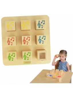 Drewniany Sorter Sensoryczny Łączenie Dźwięków Masterkidz Montessori