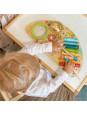 TOOKY TOY Wielofunkcyjny Instrument Centrum Muzyczne Ksylofon Zębatki Tarka Bębenek Talerz Pałeczki