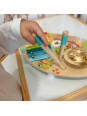 TOOKY TOY Wielofunkcyjny Instrument Centrum Muzyczne Ksylofon Zębatki Tarka Bębenek Talerz Pałeczki