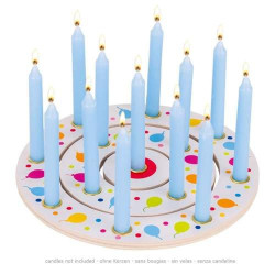 Zabawka Urodzinowy tort dla dzieci do zabawy goki - drewniana zabawka edukacyjna, zabawka dla 4 latka 