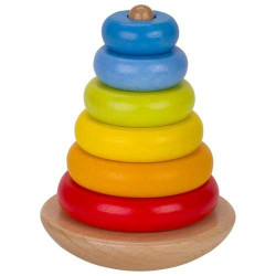 Zabawka Sorter  dla dzieci kółka drewniane, zabawka montessori goki - drewniany sorter dla rocznego dziecka