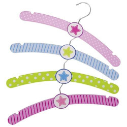 Wieszaki na ubrania  dla dzieci, 4 sztuki goki - zestaw wieszaków dla dzieci  kolorowe wieszaki dla dzieci