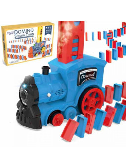 WOOPIE Elektryczna Ciuchcia Lokomotywa do Klocków Domino z Parą 80 el.