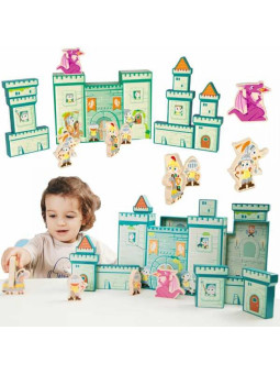 CLASSIC WORLD Klocki Figurka Makieta Zamek Smok 16 el.