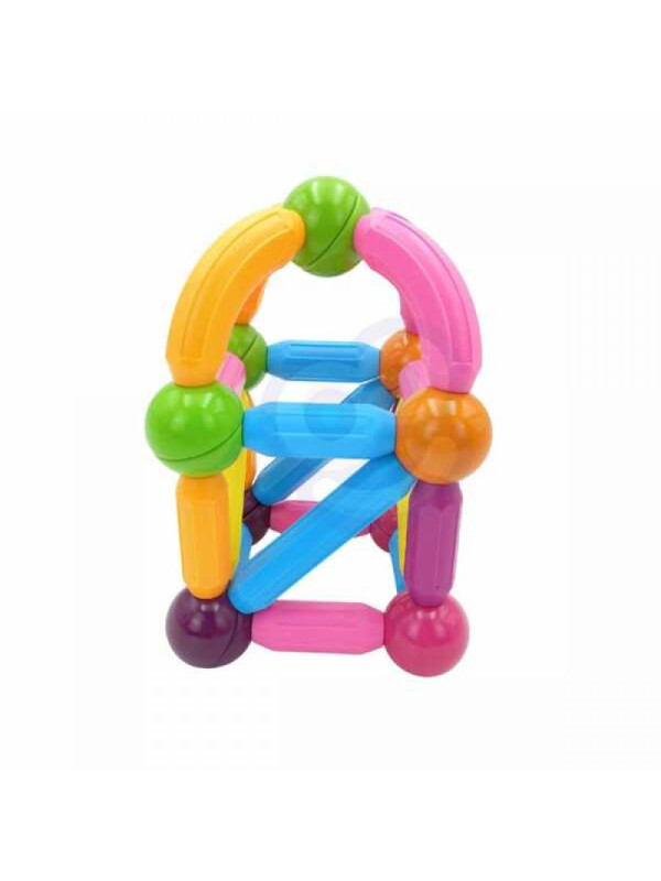 WOOPIE Magnetyczne Klocki Konstrukcyjne Edukacyjne Duże Grube 28 el.