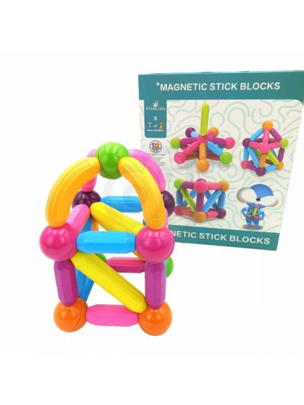 WOOPIE Magnetyczne Klocki Konstrukcyjne Edukacyjne Duże Grube 28 el.