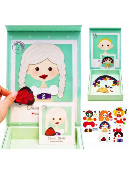 CLASSIC WORLD Układanka Magnetyczna Moda Zdjęcia Dziewczynki 44 el.