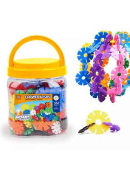 WOOPIE Klocki Konstrukcyjne Wafle Jeżyki w Tubie 206 el.