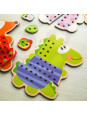 TOOKY TOY Drewniana Gra Zręcznościowa Zwierzątka do Sznurowania 5w1 TOOKY TOY Drewniana Gra Zręcznościowa Zwierzątka do Sznurowania 5w1
