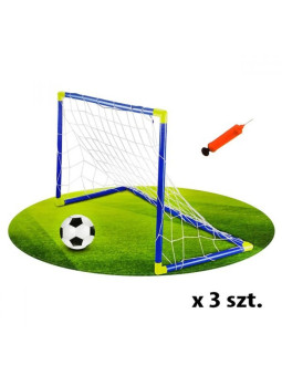 WOOPIE Bramka piłkarska z piłką i pompką Football Sport 3 SZT.