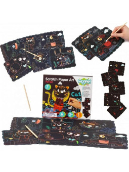 WOOPIE ART&FUN Zestaw Kreatywny Wydrapywanki dla Dzieci 7 el.