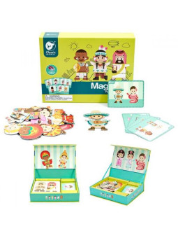 CLASSIC WORLD Układanka Tablica Magnetyczna Ludzie z Całego Świata 60 el.