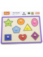 VIGA Drewniane Kolorowe Puzzle Z Pinezkami Kształty