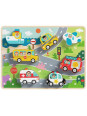 Tooky Toy Drewniane Puzzle Montessori Pojazdy Samochody Samolot Statek Miasto Dopasuj Kształty Tooky Toy Drewniane Puzzle Montessori Pojazdy Samochody Samolot Statek Miasto Dopasuj Kształty