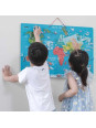 Viga 2w1 Tablica Edukacyjna z Magnetyczną Mapą Świata Montessori Viga 2w1 Tablica Edukacyjna z Magnetyczną Mapą Świata Montessori