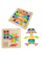 MASTERKIDZ Układanka Mozaika Nauka Kolorów i Kształtów Tangram Montessori