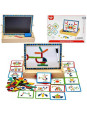 TOOKY TOY Tablica Magnetyczna Kredowa 2w1 Układanka Puzzle Kształty 117 el. Certyfikat FSC