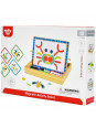 TOOKY TOY Tablica Magnetyczna Kredowa 2w1 Układanka Puzzle Kształty 117 el. Certyfikat FSC