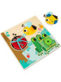 Tooky Toy Drewniana Tablica Edukacyjna Sorter Trening Ćwiczenia Sznurek Guzik Klamerka Tooky Toy Drewniana Tablica Edukacyjna Sorter Trening Ćwiczenia Sznurek Guzik Klamerka